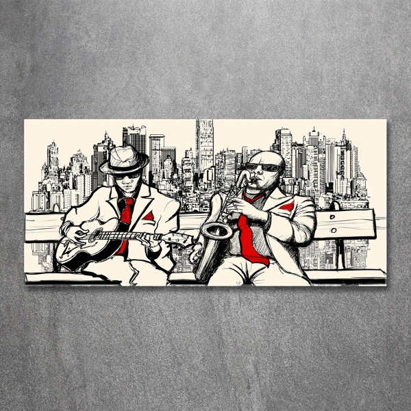 Foto schilderij op glas New York Jazz