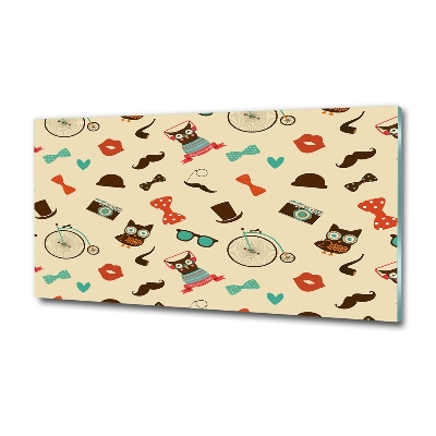 Foto obraz szklany Hipsterskie sowy