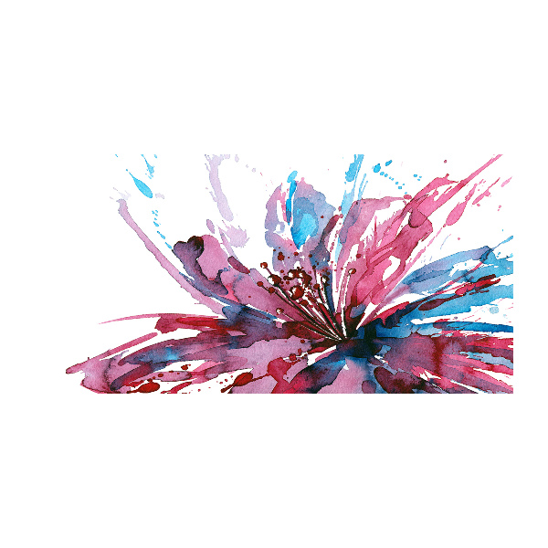 Schilderij op glas Abstracte bloem