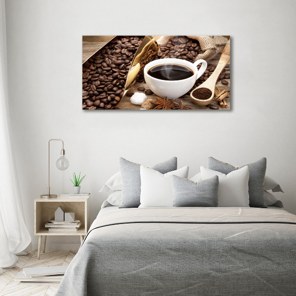 Schilderij op glas Een kopje koffie