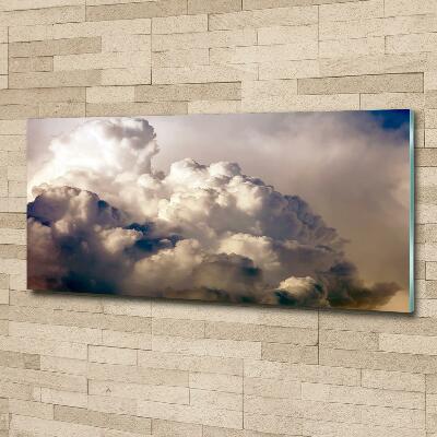 Schilderij glas Wolken aan de hemel