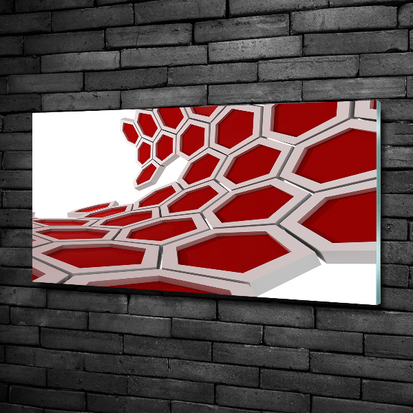 Schilderij glas 3D-abstractie