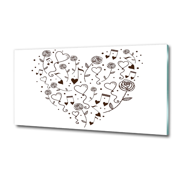 Schilderij op glas Hart