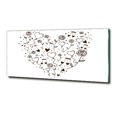 Schilderij op glas Hart