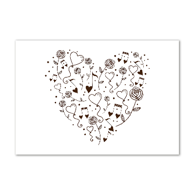 Schilderij op glas Hart