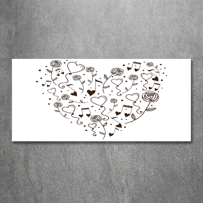 Schilderij op glas Hart