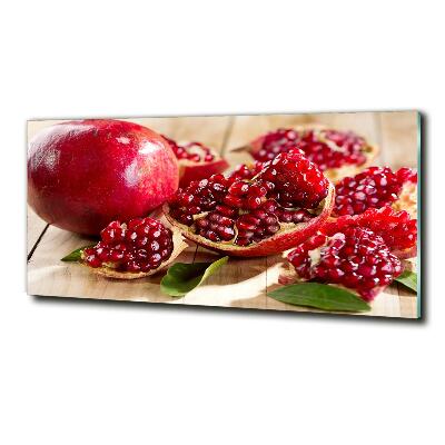 Fotoobraz na ścianę szklany Granat z liśćmi