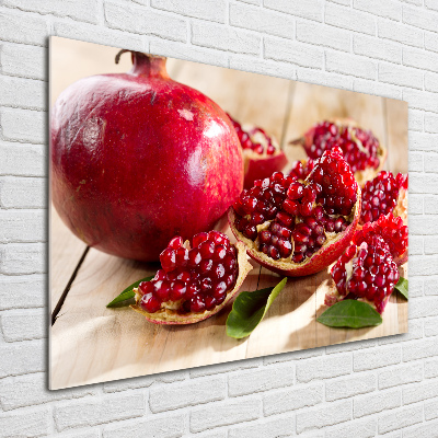 Fotoobraz na ścianę szklany Granat z liśćmi