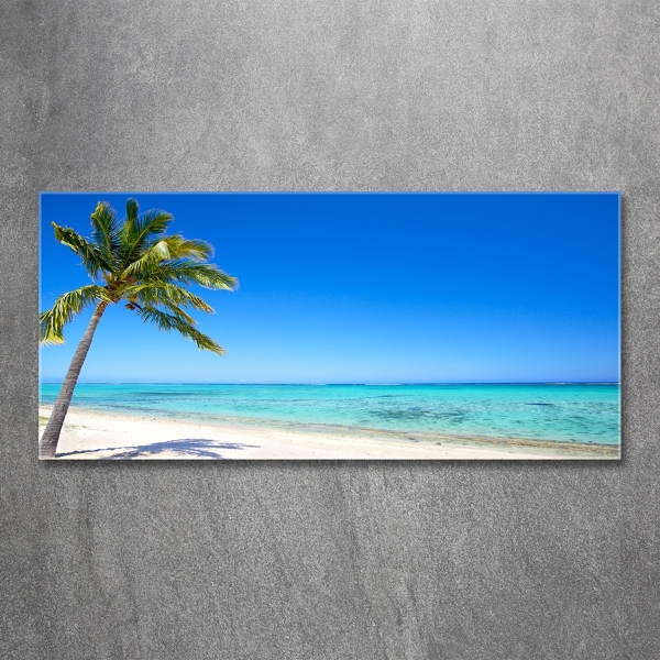 Schilderij glas Tropisch strand