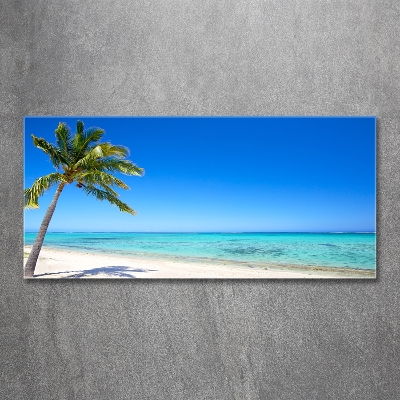 Schilderij glas Tropisch strand