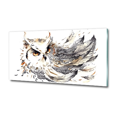 Schilderij op glas Uil