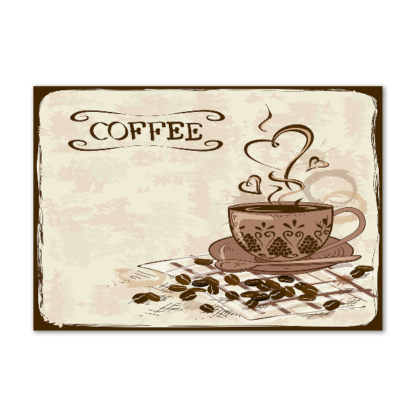 Schilderij op glas Aromatische koffie