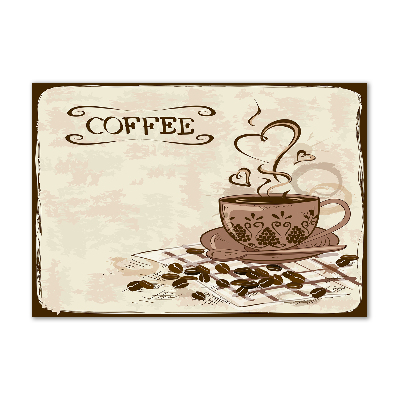 Schilderij op glas Aromatische koffie