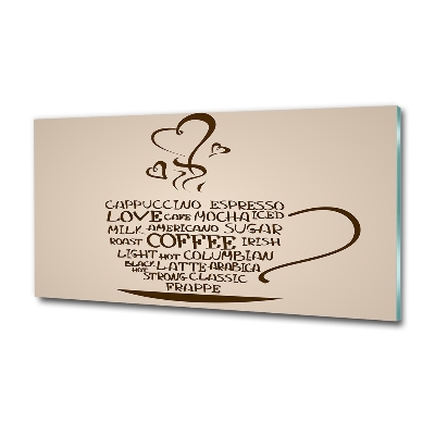 Schilderij glas Een kopje koffie