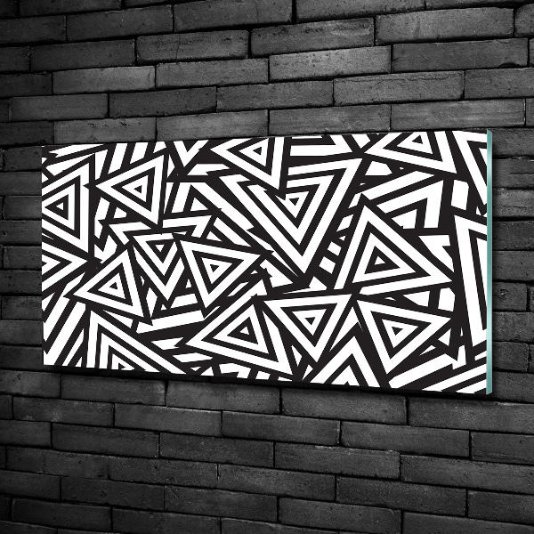 Schilderij glas Achtergrond met driehoeken