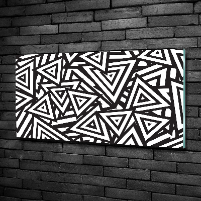 Schilderij glas Achtergrond met driehoeken