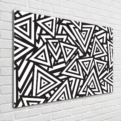 Schilderij glas Achtergrond met driehoeken