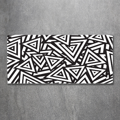 Schilderij glas Achtergrond met driehoeken