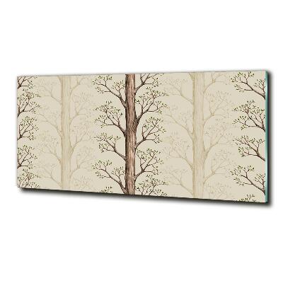 Schilderij op glas Bomen