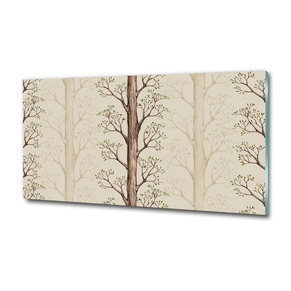 Schilderij op glas Bomen