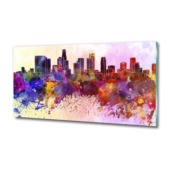 Schilderij glas De kleuren van Los Angeles