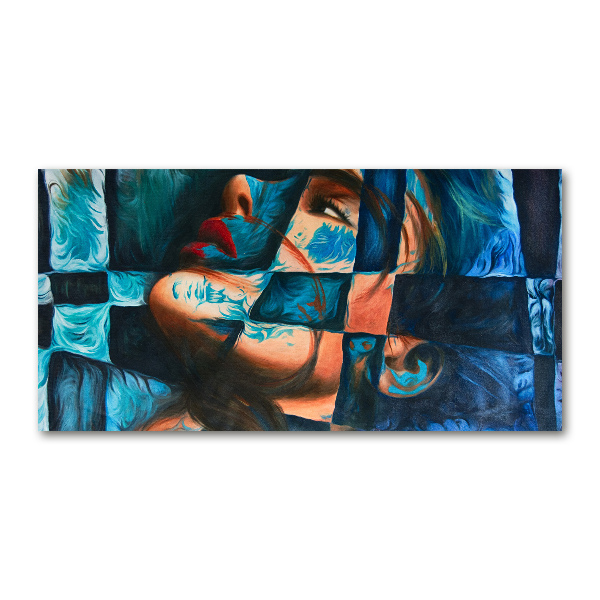 Glazen schilderij Abstracte vrouw