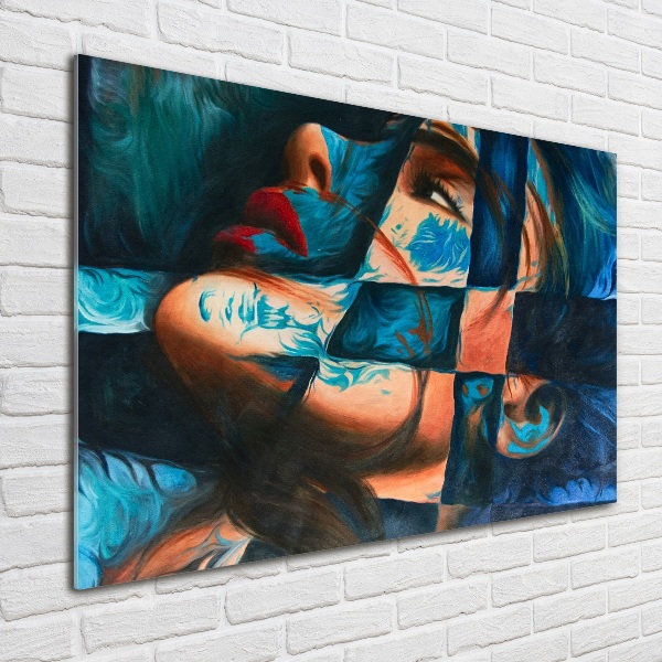 Glazen schilderij Abstracte vrouw