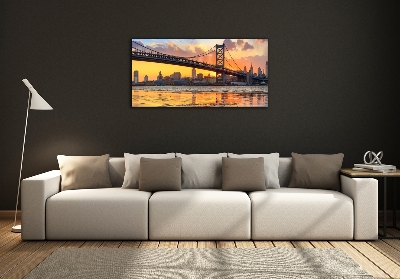 Schilderij op glas Philadelphia-brug