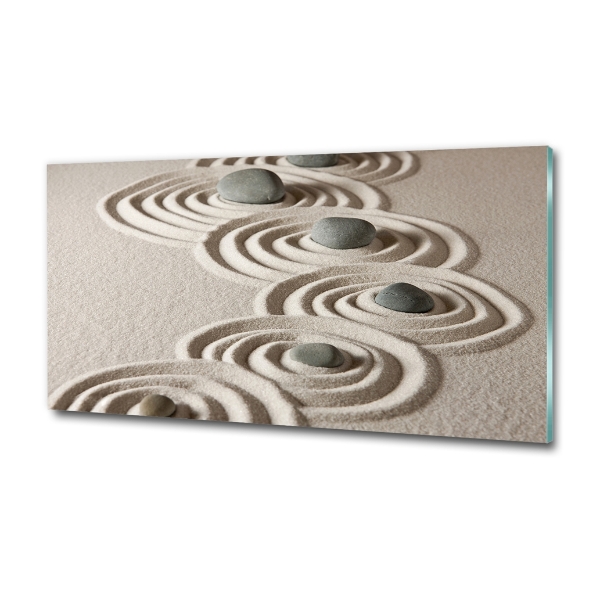 Schilderij glas Zen stenen zand