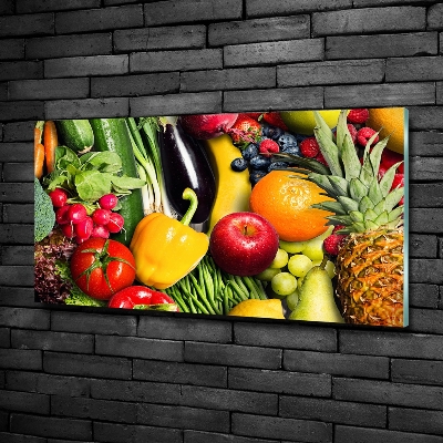 Schilderij op glas Groenten en fruit