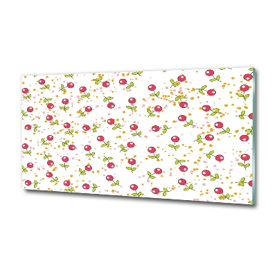 Schilderij glas Kersen