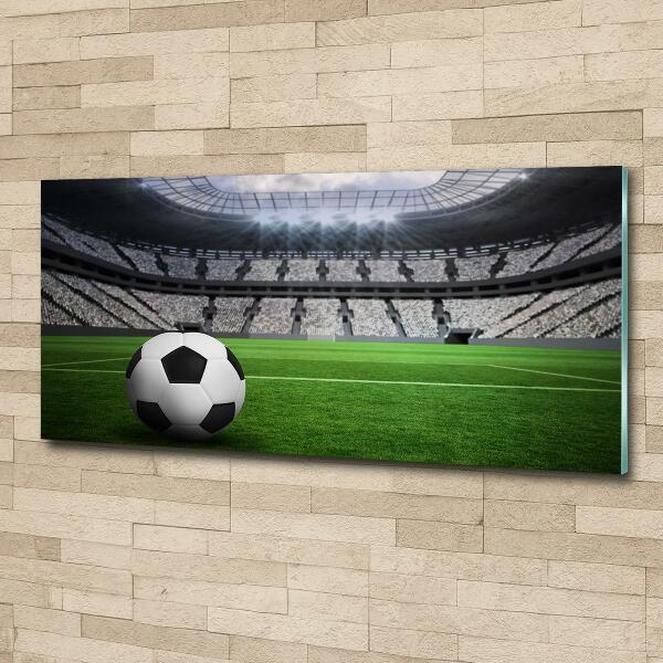 Schilderij op glas Bal in het stadion