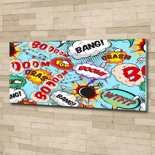 Glazen schilderij strips