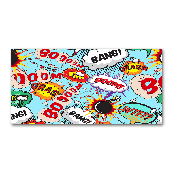 Glazen schilderij strips