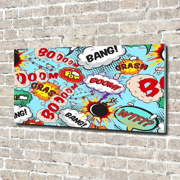 Foto obraz zdjęcie szkło hartowane Komiks