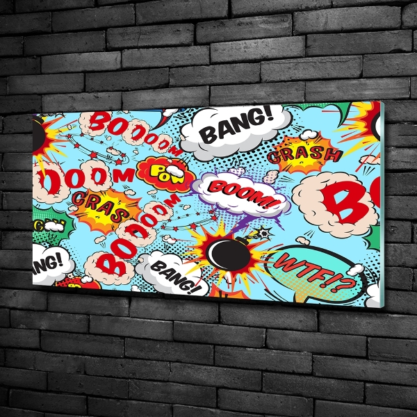 Glazen schilderij strips