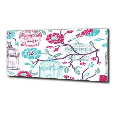 Glazen schilderij Vogelkooien