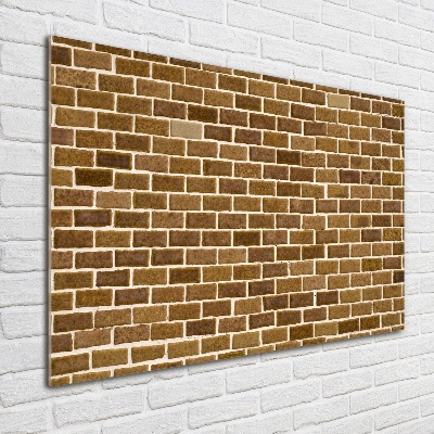 Schilderij op glas Bakstenen muur