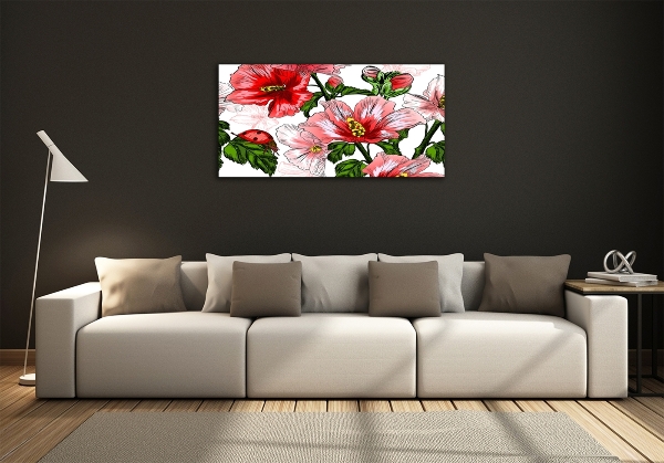 Glazen schilderij Hibiscus