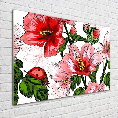 Glazen schilderij Hibiscus