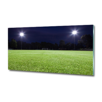 Foto schilderij op glas Voetbalveld