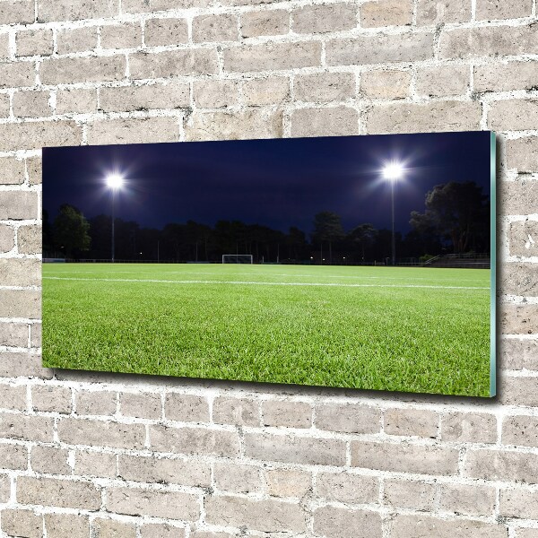 Foto schilderij op glas Voetbalveld