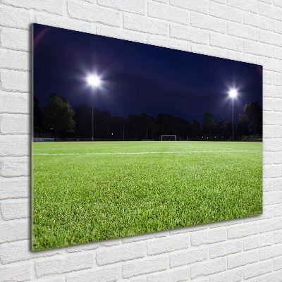 Foto schilderij op glas Voetbalveld