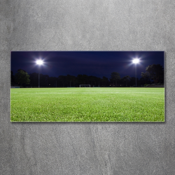 Foto schilderij op glas Voetbalveld