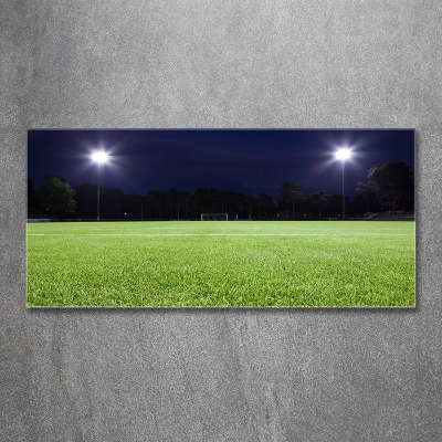 Foto schilderij op glas Voetbalveld