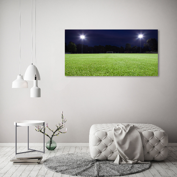 Foto schilderij op glas Voetbalveld