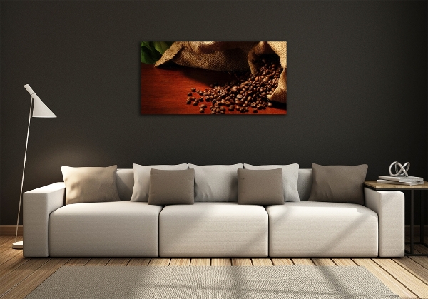 Schilderij op glas Koffiebonen