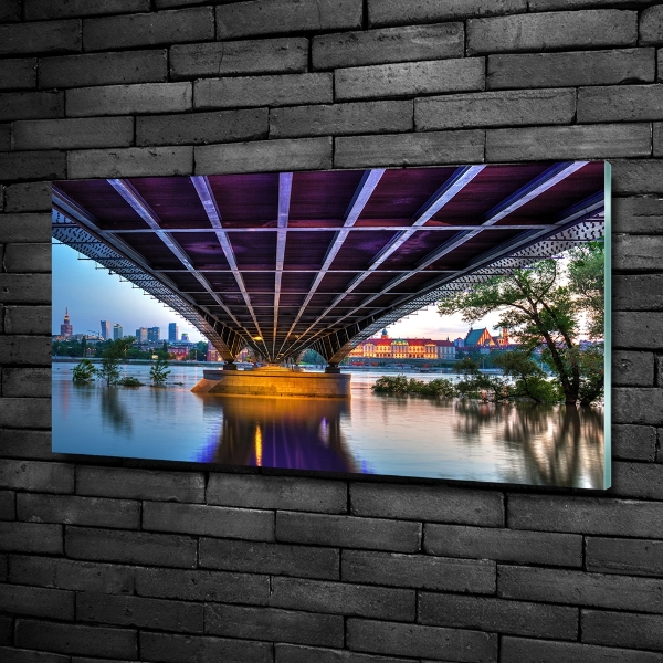 Foto schilderij op glas Brug in Warschau