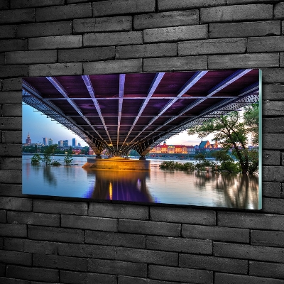 Foto schilderij op glas Brug in Warschau