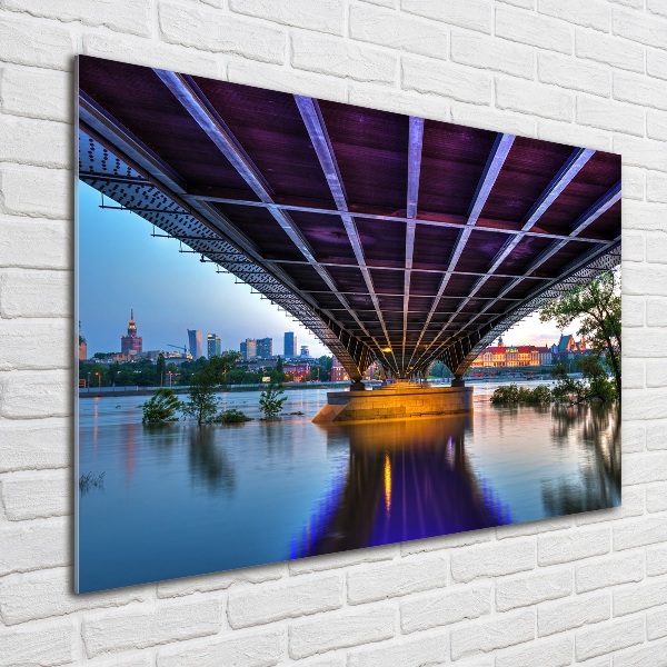 Foto schilderij op glas Brug in Warschau